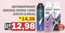 Supermercados Mendonça Antitranspirante aerossol rexona 150ml oferta