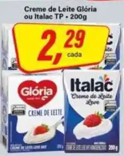 Rede Supermarket Creme de Leite Glória ou Italac TP oferta