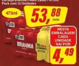 Rede Supermarket Cerveja Brahma Pilsen Latão oferta