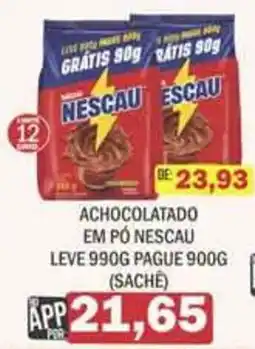 Supermercados Mendonça achocolatado em pó nescau oferta