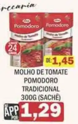 Supermercados Mendonça molho de tomate pomodoro tradicional oferta