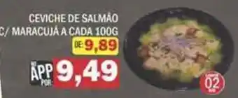 Ceviche de salmão c/ maracujá