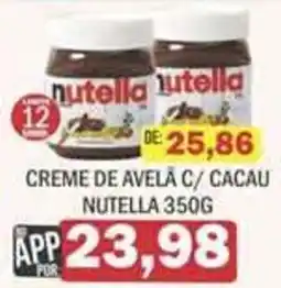 Supermercados Mendonça Creme de avelã c/ cacau nutella oferta