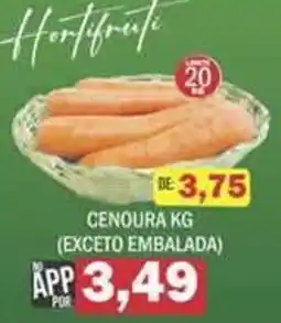 Supermercados Mendonça cenoura kg oferta