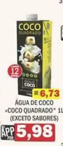 Supermercados Mendonça água de coco coco quadrado oferta