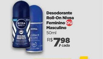 Farmácias Nissei Desodorante Roll-on Nivea Feminino Masculino oferta