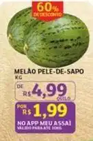 Assaí Atacadista Meu - melao pele-de-sapo oferta