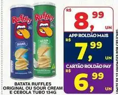 Roldão Original - batata ruffles ou sou cream e cebola tubo oferta
