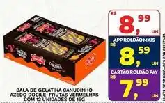 Roldão Docile - bala de gelatina canudinho azeito docile frutas vermelhas com 12 unidades oferta