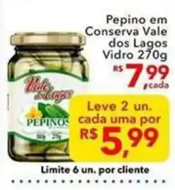 UniSuper Pepino em conserva vale dos lagos vidro oferta