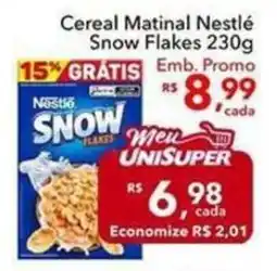 UniSuper Cereal matinal nestlé snow flakes oferta
