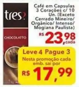 UniSuper Café em Capsulas 3 Corações oferta