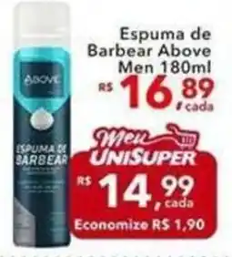 UniSuper Espuma de Barbear Above Men oferta