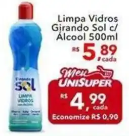UniSuper Limpa Vidros Girando Sol c/ Alcool oferta