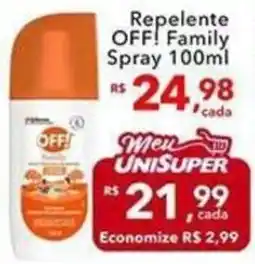 UniSuper Repelente off! family spray oferta