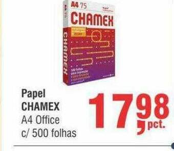Higa Atacado Papel Chamex A4 Office C 500 Folhas oferta