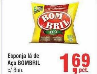 Higa Atacado Esponja Lã De Aço Bombril C 8 oferta