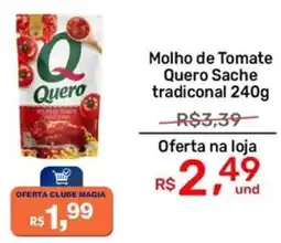 Supermercados Magia Molho de Tomate Quero Sache tradicional oferta