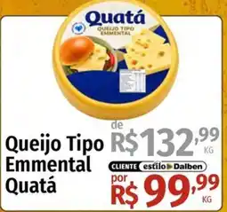 Supermercado Dalben Queijo tipo emmental quatá oferta