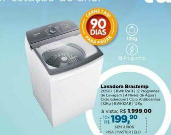 Lojas TaQi Lavadora Brastemp oferta