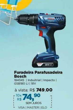 Lojas TaQi Furadeira Parafusadeira Bosch oferta