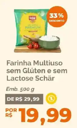 Oba Hortifruti Farinha multiuso sem glúten e sem lactose schär oferta