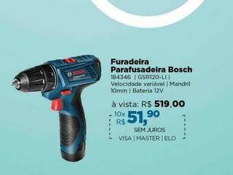 Lojas TaQi Furadeira Parafusadeira Bosch oferta