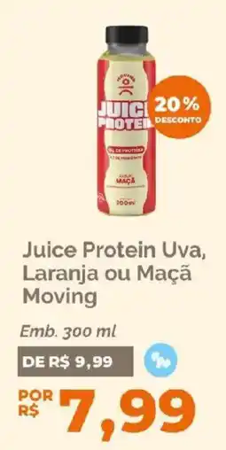 Oba Hortifruti Juice Protein Uva, Laranja ou Maçã Moving oferta