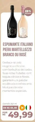 Oba Hortifruti Espumante Italiano Piera Martellozzo Branco Ou Rosé oferta