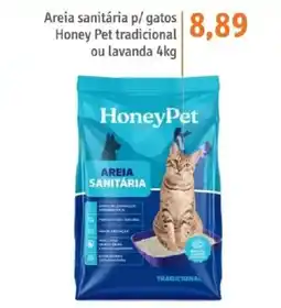 Sonda Areia sanitária p/ gatos honey pet tradicional ou lavanda oferta