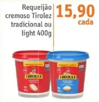 Requeijão cremoso tirolez tradicional ou light