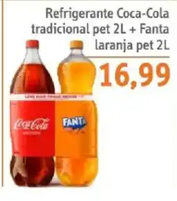 Sonda Refrigerante coca-cola tradicional pet + fanta laranja pet oferta