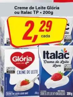 Rede Supermarket Creme de Leite Glória ou Italac TP oferta