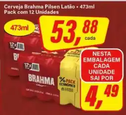 Rede Supermarket Cerveja Brahma Pilsen Latão - 473ml oferta