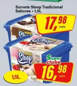 Rede Supermarket Sorvete Sloop Tradicional Sabores oferta