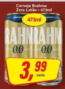 Rede Supermarket Cerveja Brahma Zero Latão oferta