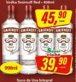 Rede Supermarket Vodka Smirnoff Red oferta