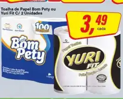 Rede Supermarket Toalha de Papel Bom Pety ou Yuri Fit C/ 2 Unidades oferta