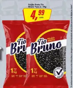 Rede Supermarket Feijão Preto Tio Bruno Tipo 2 - 1Kg oferta