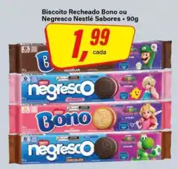 Rede Supermarket Biscoito Recheado Bono ou Negresco Nestlé Sabores oferta