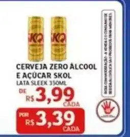 Assaí Atacadista Cerveja Zero Álcool e Açúcar Skol oferta