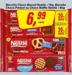 Rede Supermarket Biscoito Choco Biscuit Nestlé, Biscoito Choco Pretzel ou Choco Waffle Nestlé oferta