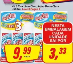 Rede Supermarket Kit 3 Tira Limo Cloro Ativo Dona Clara oferta