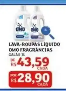 Assaí Atacadista Lava Roupas Líquido Omo Fragrâncias oferta