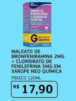 Assaí Atacadista Maleato de Bronfeniramina 2mg + Cloridrato de Fenilefrina 5mg em Xarope Neo Química oferta