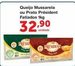 Queijo Mussarela Ou Prato Président Fatiado