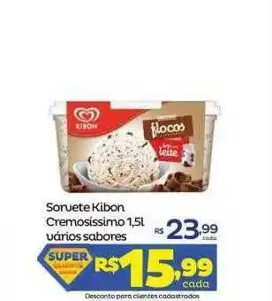 Super Lagoa Sorvete Kibon Cremosissimo oferta
