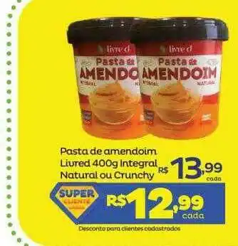 Super Lagoa Pasta De Amendoim Livred Integral Natural Ou Crunchy oferta