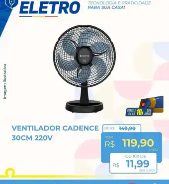 Ventilador cadence 30cm 220v
