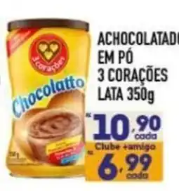 Supermercados Avenida Achocolatado em pó 3 corações oferta